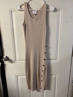 strapless open back dress Rose Dress Midi - Cream | Occasion Dress in Sizes XXS–6X main image 1